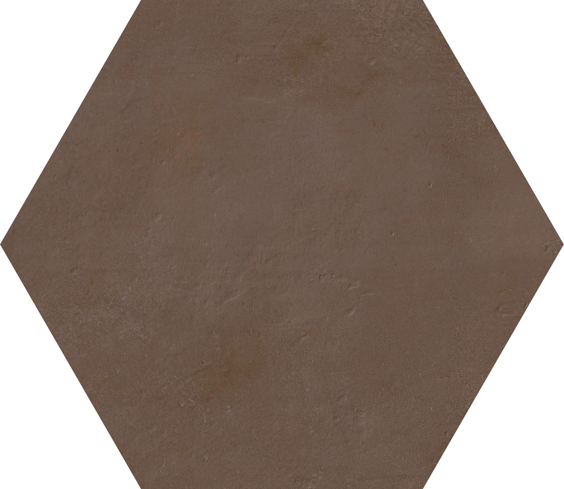 Oasis Marron Matte 10"x10" Hexagon | Glazed Porcelain | Floor/Wall