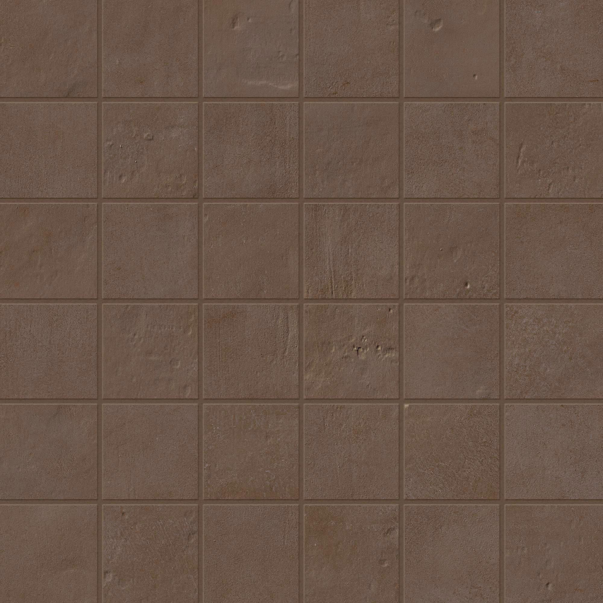Oasis Marron Matte 2"x2" Mosaic | Glazed Porcelain | Floor/Wall Mosaic