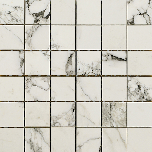 Odyssey Arabescato Polished 2"X2" Mosaic | Color Body Porcelain | Floor/Wall Mosaic