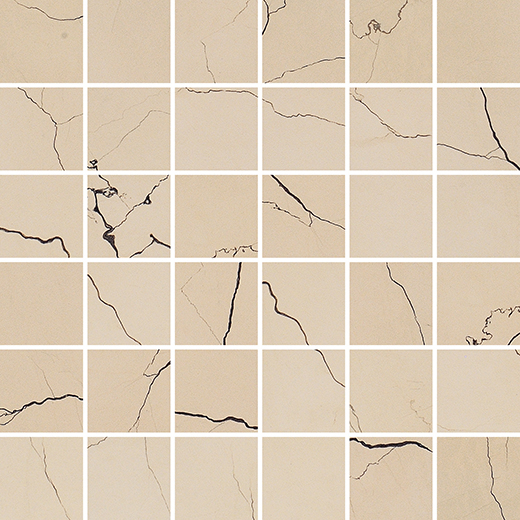Odyssey Beige Antico Polished 2"X2" Mosaic | Color Body Porcelain | Floor/Wall Mosaic