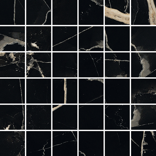 Odyssey Nero Fondo Matte 2"X2" Mosaic | Color Body Porcelain | Floor/Wall Mosaic