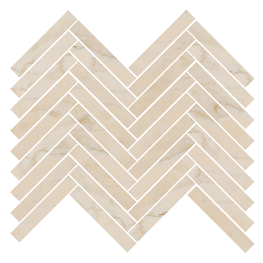 Odyssey Rosa Cipria Polished 5/8"X4" Herringbone | Color Body Porcelain | Floor/Wall Mosaic