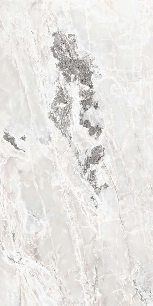 Oracle Collection Slabs White Blend Satin 48"x95 | Through Body Porcelain | Slab