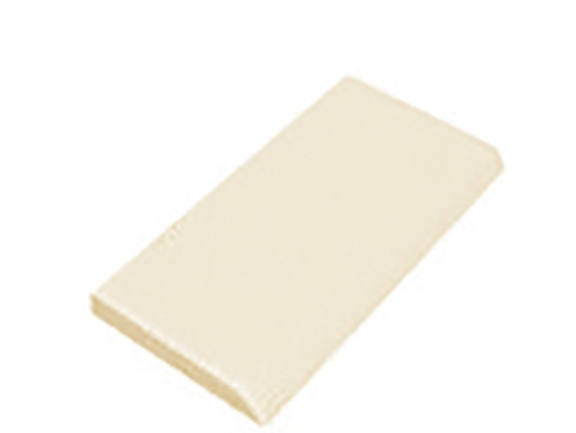 Outlet Alaska Biscuit - Outlet Glossy 3"x6" Bullnose Long Side | Ceramic | Trim