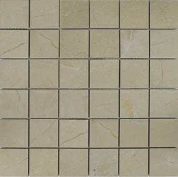 Outlet Aura Sahara Cream Matte 2"x2 | Porcelain | Floor/Wall Mosaic