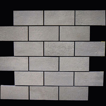 Outlet Cemento G - Outlet Natural 2"X4" Brick Mosaic | Through Body Porcelain | Floor/Wall Mosaic