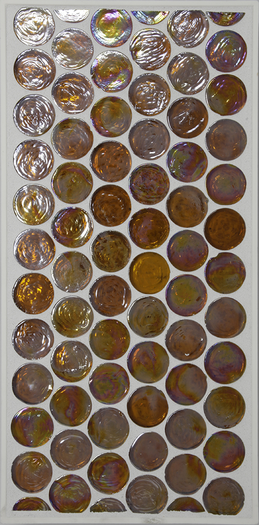 PENNY ROUND DARK AMBER .98 GLASS MOS | Glass | Wall Mosaic
