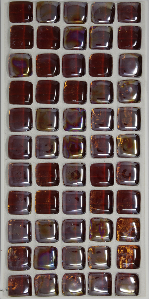 BUBBLE GLASS 1X1 MOSAIC RED | Glass | Wall Mosaic