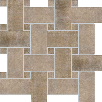 Outlet Lexington Taupe Matte 12"X12" Basketweave Mosaic | Porcelain | Floor/Wall Mosaic