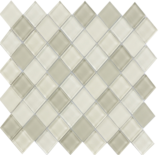 Outlet Lightstream Fog - Outlet Mixed Rhombus Mosaic | Glass | Wall Mosaic