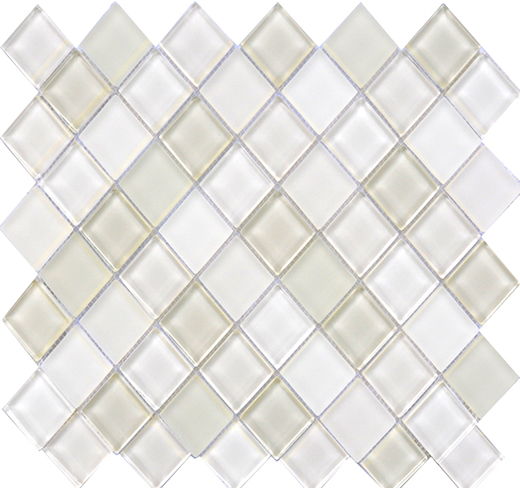 Outlet Lightstream Haze - Outlet Mixed Rhombus Mosaic | Glass | Wall Mosaic