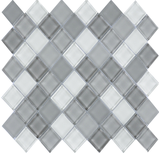 Outlet Lightstream Vapor - Outlet Mixed Rhombus Mosaic | Glass | Wall Mosaic