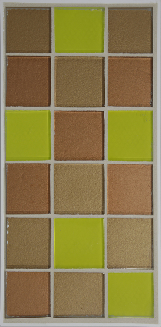 M SERIES 2X2 MOSAIC COPPER/BEIGE/LEMON MIX | Glass | Wall Mosaic
