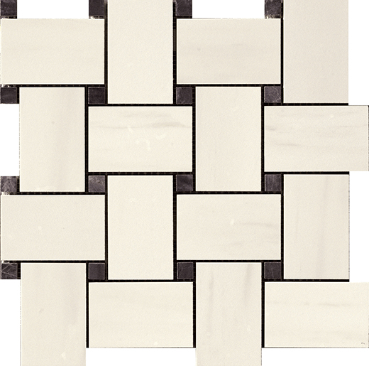 Outlet Mansion Colorado - Outlet Matte 12"x12" Basketweave Mosaic | Glazed Porcelain | Floor/Wall Mosaic