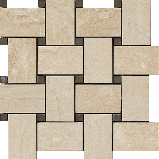 Outlet Mansion Daino - Outlet Matte 12"x12" Basketweave Mosaic | Glazed Porcelain | Floor/Wall Mosaic