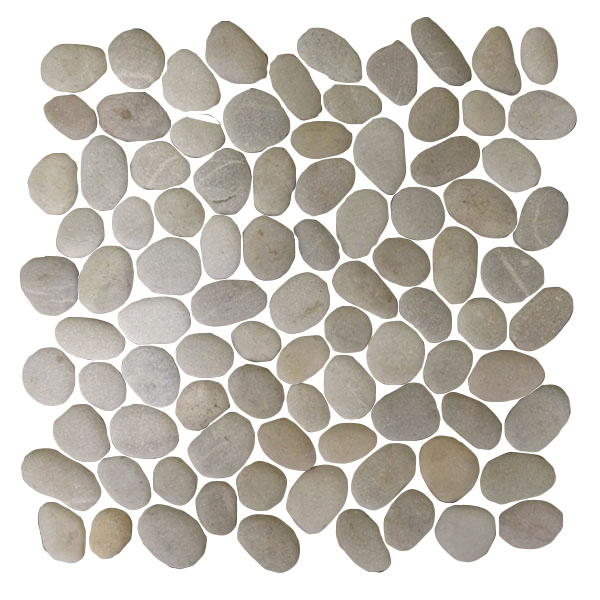 Pebbles Round/ Cream Natural Round Pebbles Mosaic | Stone | Floor/Wall Mosaic