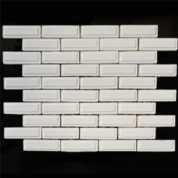 Outlet San Miguel Osso - Outlet Glossy 1"x3" Square Offset Mosaic | Ceramic | Wall Mosaic
