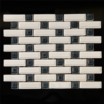 Outlet San Miguel Tempesta - Outlet Glossy 1"x3" Blended Mosaic | Ceramic | Wall Mosaic