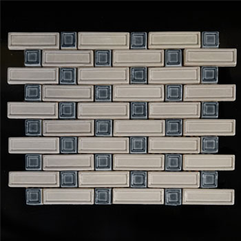Outlet San Miguel Vento - Outlet Glossy 1"x3" Blended Mosaic | Ceramic | Wall Mosaic