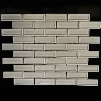 Outlet San Miguel Vento - Outlet Glossy 1"x3" Square Offset Mosaic | Ceramic | Wall Mosaic