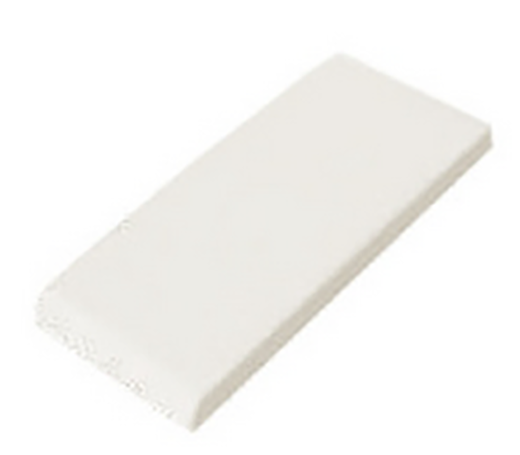 Outlet TCC Snow White - Outlet Glossy 3"x6" Bullnose 3" Side | Ceramic | Trim