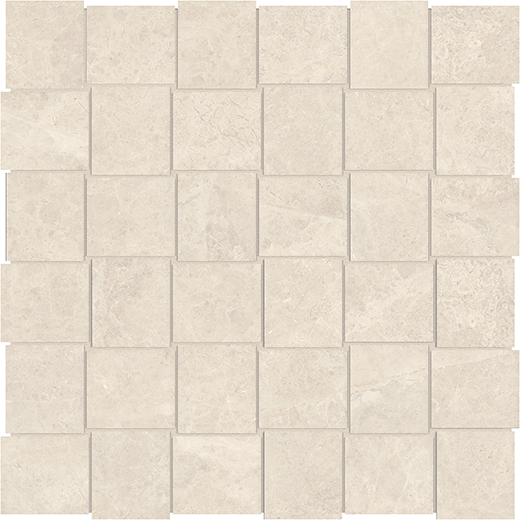 Oxford Allure Ivory Matte 2"x2" Basketweave | Glazed Porcelain | Floor/Wall Mosaic