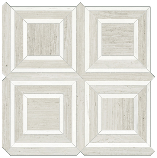 Oxford Strada Ash Polished Piazza Strada Ash | Glazed Porcelain | Floor/Wall Mosaic