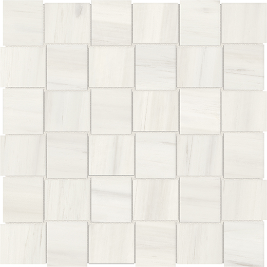 Oxford Suave Bianco Polished 2"x2" Basketweave | Glazed Porcelain | Floor/Wall Mosaic
