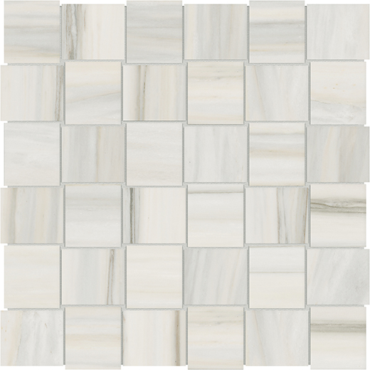 Oxford Zebrino Polished 2"x2" Basketweave | Glazed Porcelain | Floor/Wall Mosaic
