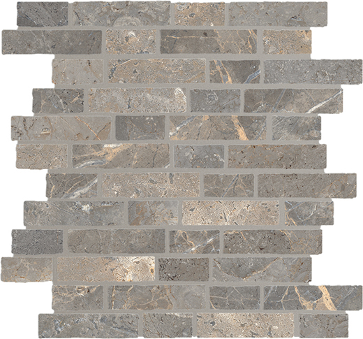 Peak Earth Worn Brick Mosaic | Color Body Porcelain | Floor/Wall Mosaic