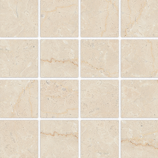 Piazza Botticino Matte 3"X3" Mosaic | Porcelain | Floor/Wall Mosaic