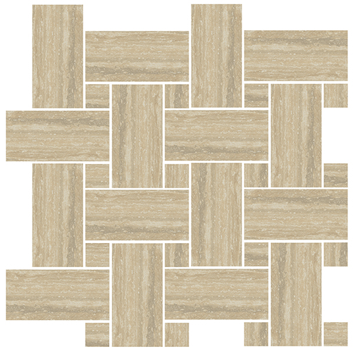 Pinnacle Beige Matte Basketweave Mosaic | Glazed Porcelain | Floor/Wall Mosaic