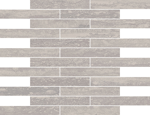 Pinnacle Gray Matte 1"X6" Brick | Glazed Porcelain | Floor/Wall Mosaic