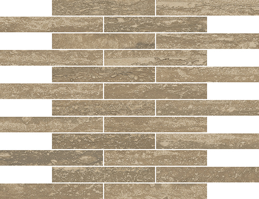 Pinnacle Natural Matte 1"X6" Brick | Glazed Porcelain | Floor/Wall Mosaic