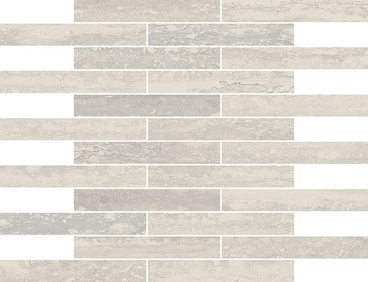 Pinnacle White Matte 1"X6" Brick | Glazed Porcelain | Floor/Wall Mosaic