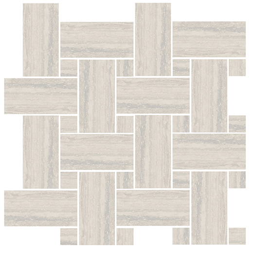 Pinnacle White Matte Basketweave Mosaic | Glazed Porcelain | Floor/Wall Mosaic