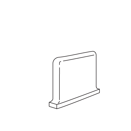 Quarry Ironspot Raven Smooth 6"x6" Cove Left | Quarry | Trim