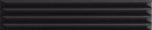 Quora Black Matte 2"x10" Cannettato Black | Ceramic | Wall Dimensional
