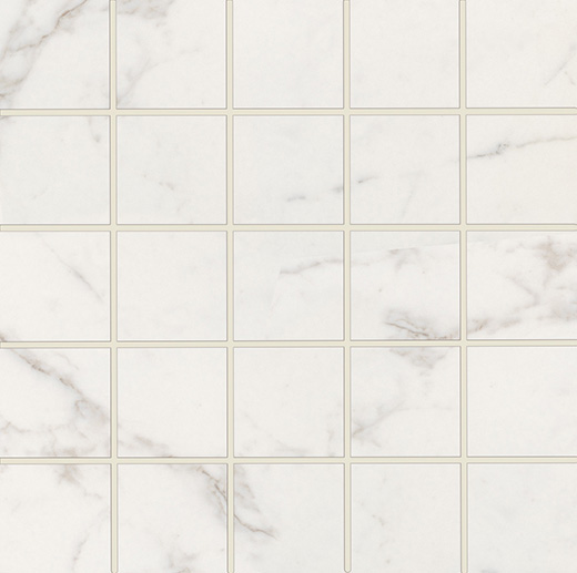 Outlet Realize Statuario Gold Matte 2"x2" Mosaic | Color Body Porcelain | Floor/Wall Mosaic