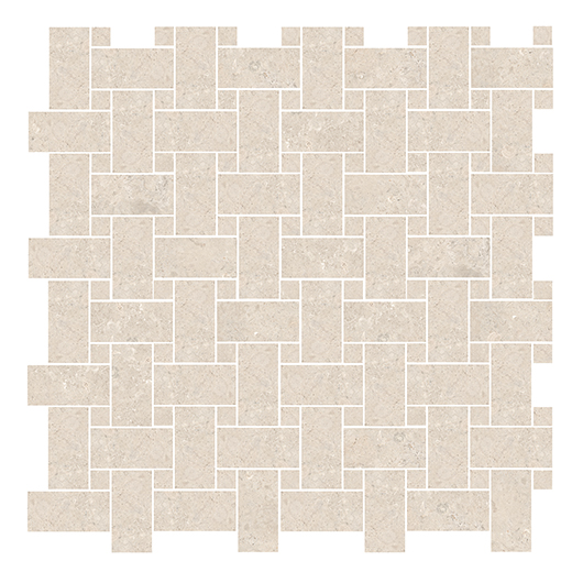 Reef Calcite Matte Basketweave Mosaic Porcelain Tile GENROSE