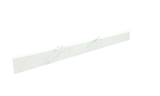 Resplendent Carrara Pure Polished 3"x24" Bullnose | Color Body Porcelain | Trim