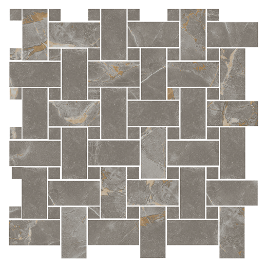 Resplendent Fior Di Bosco Honed Basketweave Mosaic | Color Body Porcelain | Floor/Wall Mosaic
