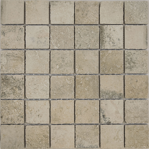 Rhodes Beige Natural 2"x2" Mosaic | Through Body Porcelain | Floor/Wall Mosaic