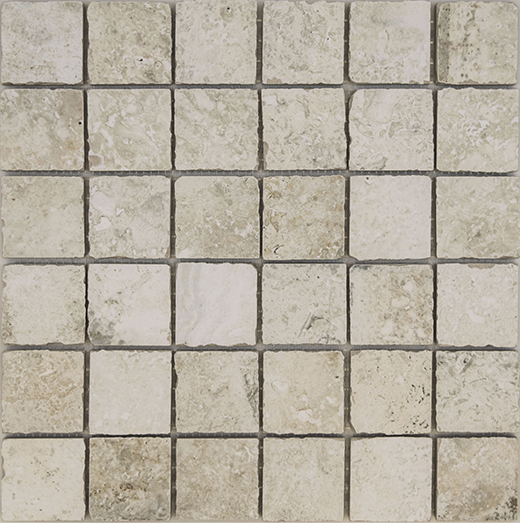 Rhodes Bianco Natural 2"x2" Mosaic | Through Body Porcelain | Floor/Wall Mosaic