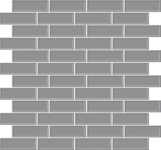 Outlet Roxy Hematite - Outlet Glossy 1"x3" Brick Mosaic | Ceramic | Wall Mosaic