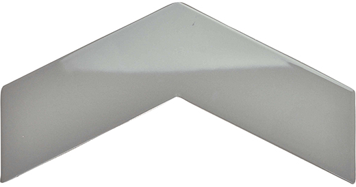 Outlet Roxy Hematite - Outlet Glossy 2.75"x10" Chevron | Ceramic | Wall Tile