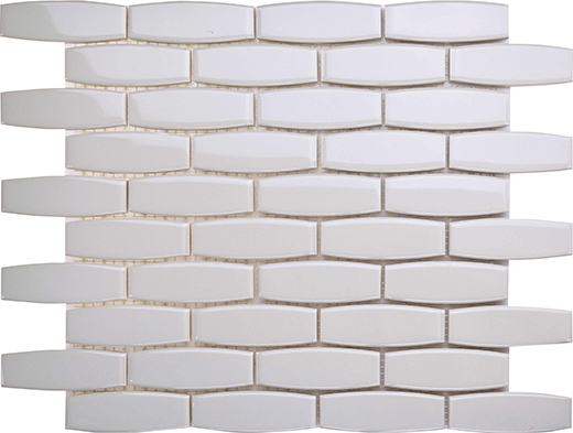 Outlet Roxy Moonstone - Outlet Glossy 1"x3" Curved Mosaic | Ceramic | Wall Mosaic