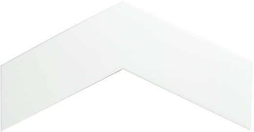 Outlet Roxy White Matte - Outlet Matte 2.75"x10" Chevron | Ceramic | Wall Tile