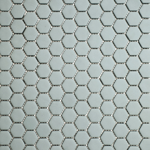 San Marino Enamel Mosaics Blue Grass Matte Hexagon Mosaic | Enamel | Floor/Wall Mosaic