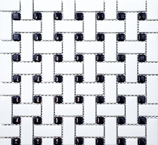 San Marino Enamel Mosaics Sapphire Matte Basketweave Mosaic | Enamel | Floor/Wall Mosaic